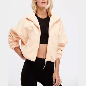 Free People Fp Movement Higher Ground Fleece Jacket Orange Size M